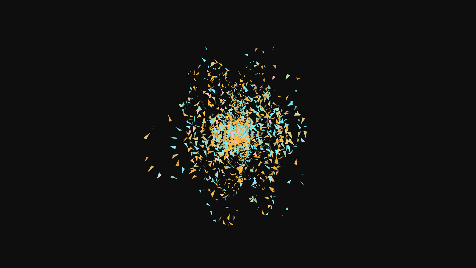 liquid chrome geometric fracture 3d